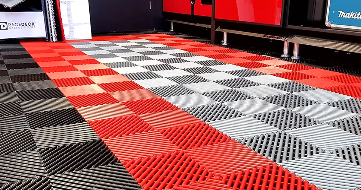 Suelos para garaje rojo